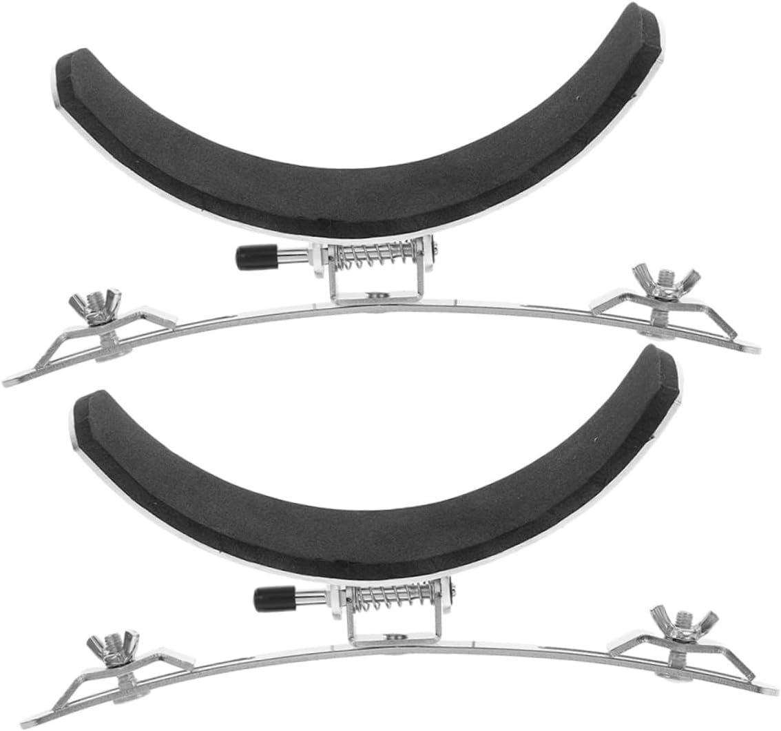 2pcs Marching Snare Drum Leg Holder Stainless Steel Support Clamps Portable Musical Instrument Parts for Performance and Marching Bands