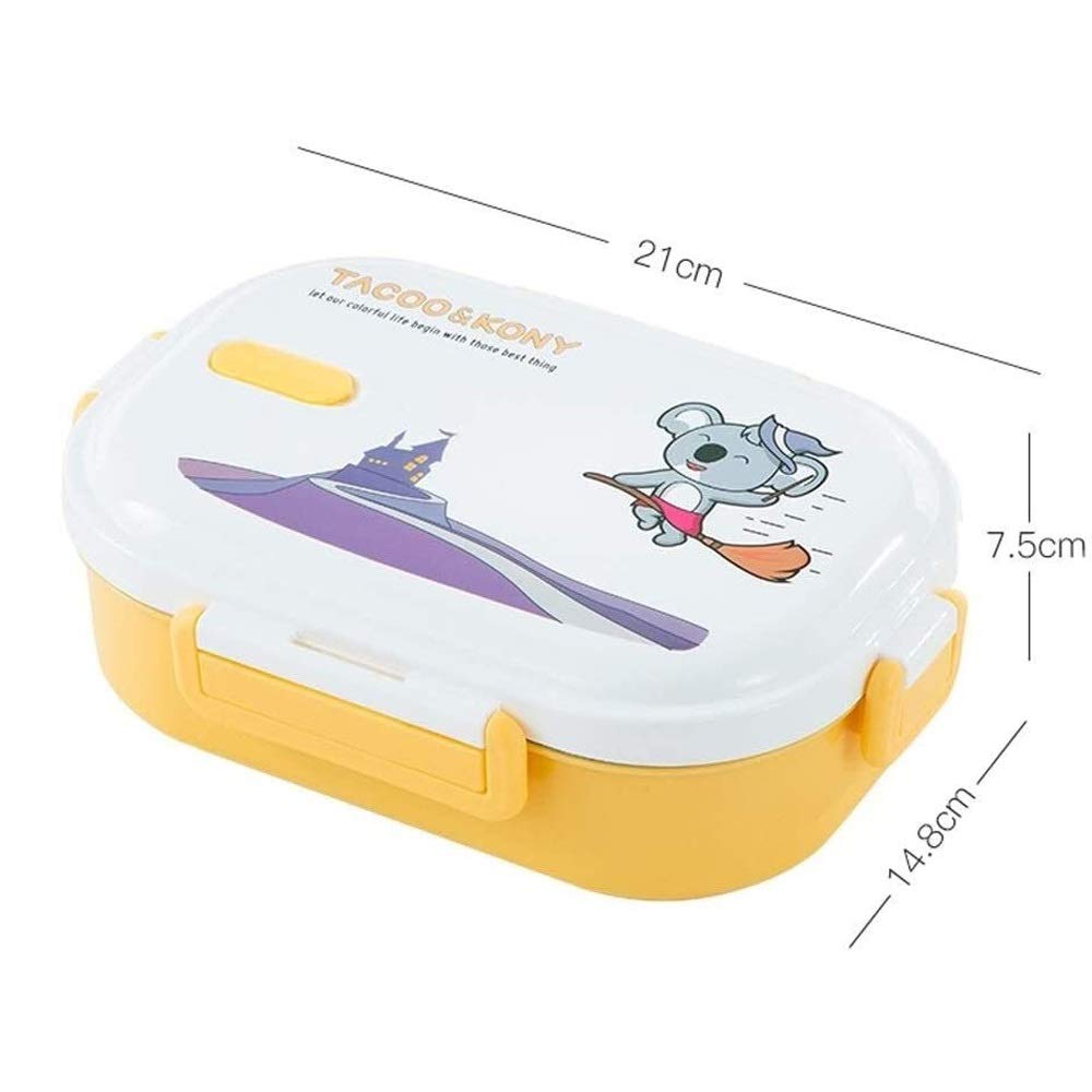 MRKU Portapranzo Bento a Prova di perdite per Studenti, in Acciaio Inossidabile 304, Stile Giapponese, con Piatto sigillato a Prova di perdite, Ideale per Ufficio e Lavoratori.