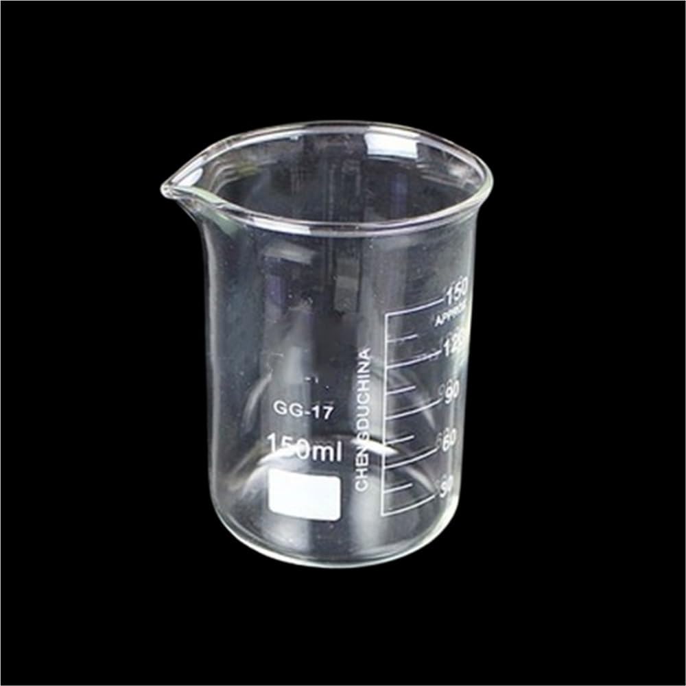 Set Becher Vetro Borosilicato Laboratorio, Contenitori Vetreria Scientifica | Attrezzatura per esperimenti di laboratorio 5/10/25/50/100/200/300/500/800/1000ml(3)