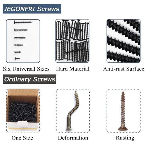 8 modified truss head black wood screws assortment kit 132 pcs phillips drive wood screws screws screws assortment screws set 6 sizes 12 34 1 1-14 1-12 2 black