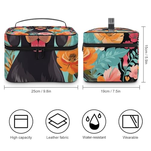 Foldable Travel Luggage Bag for Men And Women, Dry And Wet Separation Portable Travel Luggage Bag, Dog Floral Printed Waterproof Sports Luggage Bag, Fitness Bag2