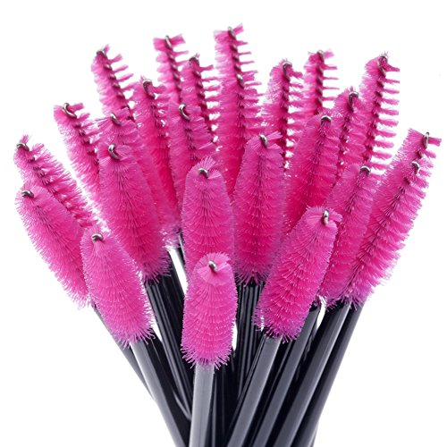 Best Price Professional Make Up Tools Set Kit With 25pcs Disposable Mascara Wands / Applicators / Eye Lashes Brushes In Black And Rose Red Colors By VAGA