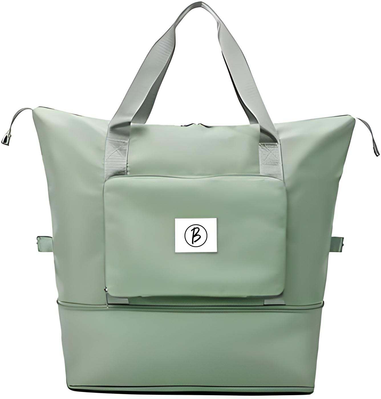 Waterproof Foldable Travel Bag for Women | 41 Liters Capacity | Shoulder Bags | Hand Bag for Ladies Personal Items Expandable Travel Bag, Carry Weekender Luggage for Travelling (Green)-image-40