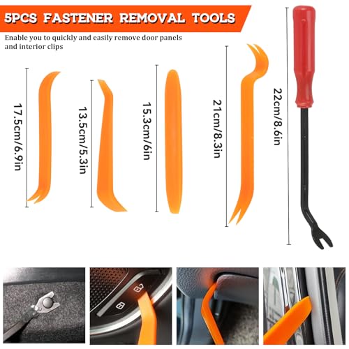 Image of 1430Pcs Car Retainer Clips & Plastic Fasteners Kit - 47 Sizes Colorful Auto Push Pin Rivets & Metal Screws with 5 Removal Tools, Cable Ties. 3-Layer Storage Box for GM Ford Honda (1430Pcs)