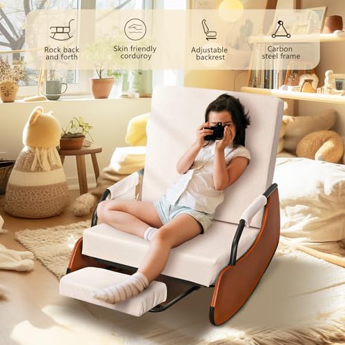 Sillón reclinable ergonómico tapizado verde miniatura 3