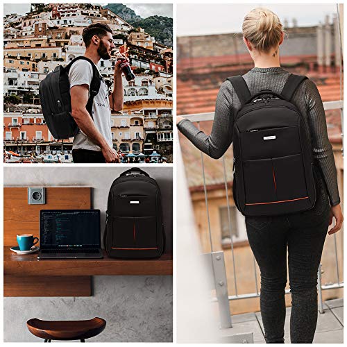 Travel Business Laptop Backpack for Mens，Fits 15.6 Inch Computer and Notebook with USB Charging Port