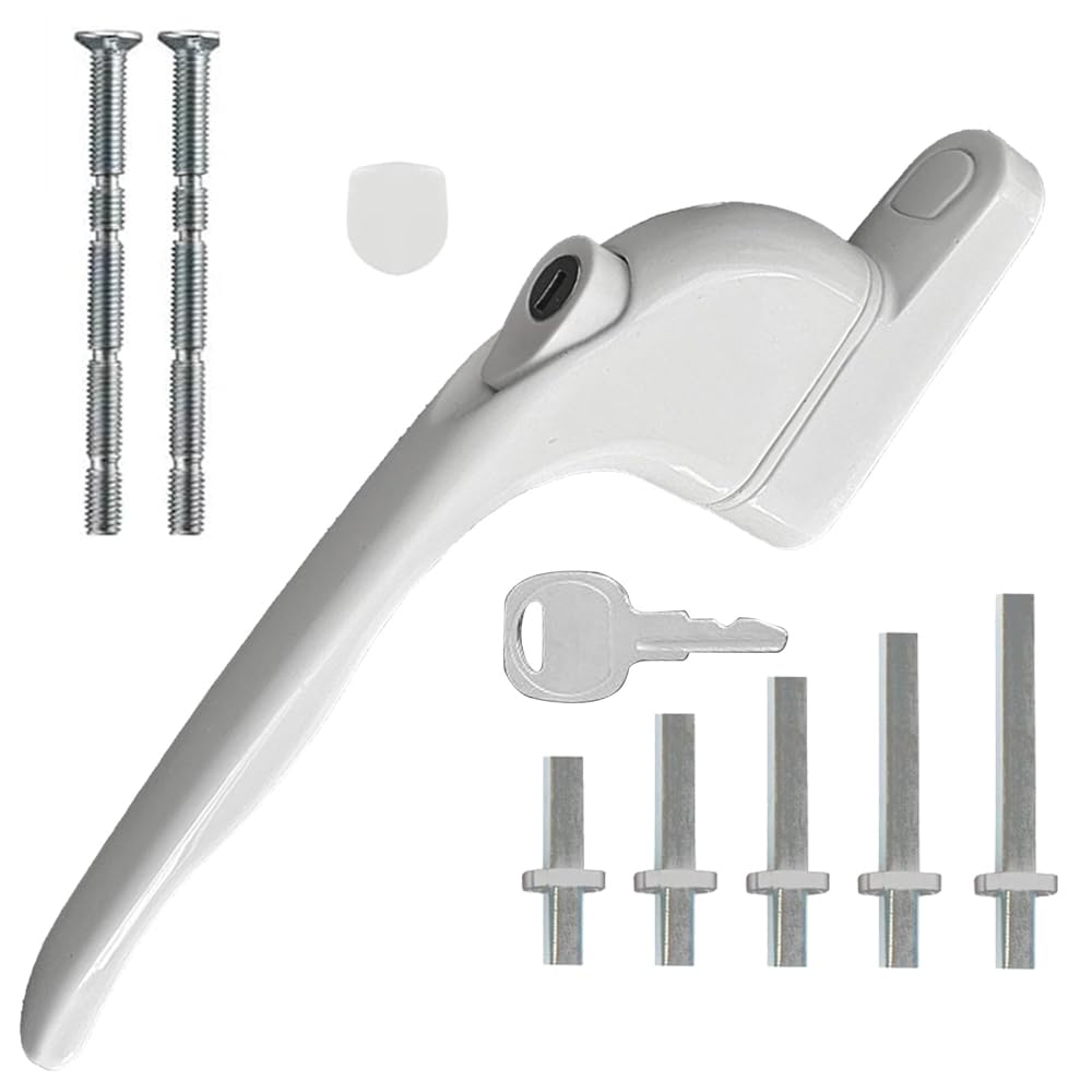 Universal Window Handles for uPVC Windows, Replacement uPVC Window Handle, Multi-Spindle, Easy Installation
