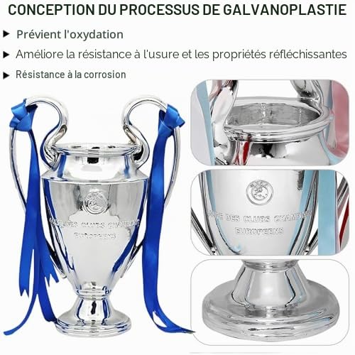 Trophée de l'Europa Football Champions Ligue Européenne - Réplique - Trophées pour Fans - Articles de Collection et Cadeaux - Décorations de Bureau