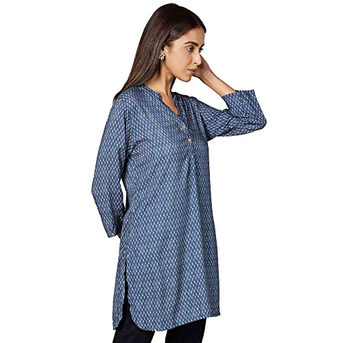 Image of STOP by Shoppers Printed Rayon Round Neck Womens Tunic