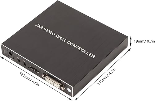 Miniatura 7 de Procesador de pared de video HDMI 2x2, controlador de video de pared de TV DVI Ultra HD de 4 canales, procesador de pantalla de empalme HDMI