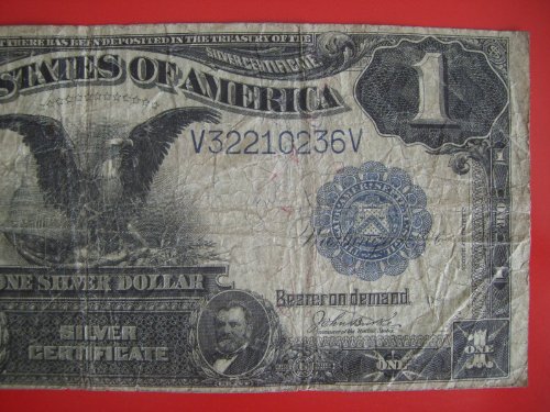 1899 1 Black Eagle Silver Certificate One Dollar Bill Note Blue Seal V32210236v At Amazon S Collectible Coins Store