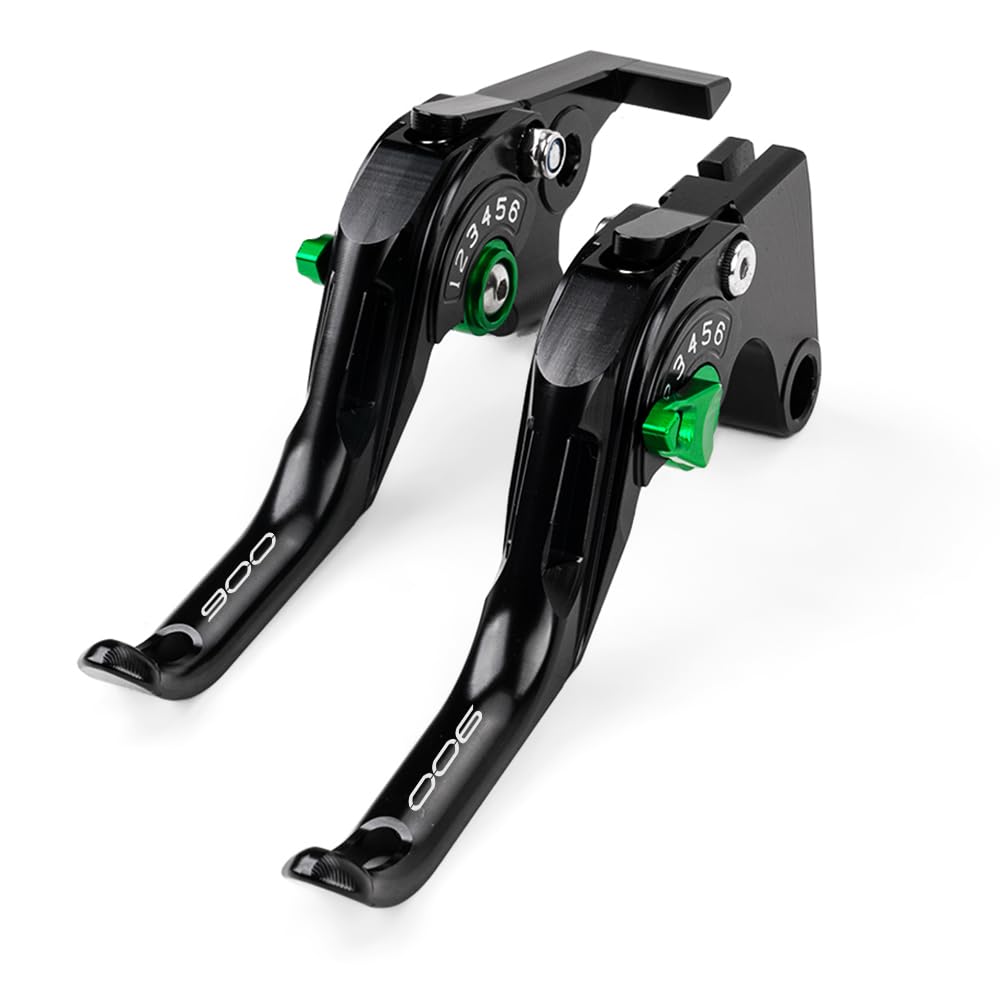 Palanca de pinza de freno CNC de motocicleta Compatible con Z900 Z 900 2017 2018 2019 2020 2021 2022 2023 2024 Palanca de freno de embrague Palanca de agarres ajustables (Verde)