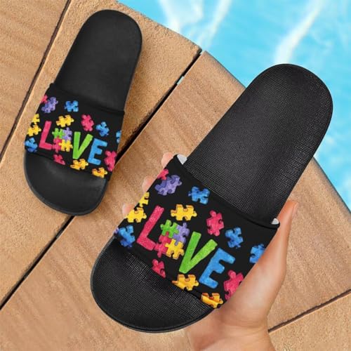Howilath Cute Animals Pattern Summer Slide Slippers for Women Kids, Soft Sole Non-Slip Open Toe Slippers Slide Sandal2