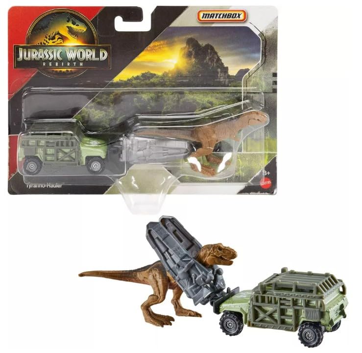 Hot Wheels Jurassic World Rebirth figurka dinozaura (Tyranno-Hauler Tyrannosaurus Rex)