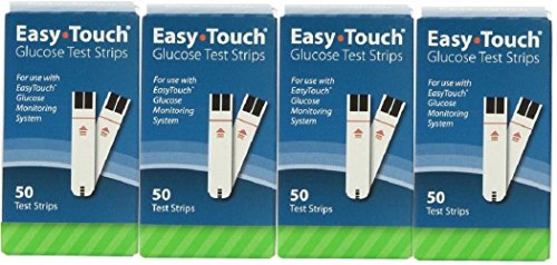 Easy Touch Blood Glucose Diabetic Test Strips Box of 50 CT (Bundle of 4)