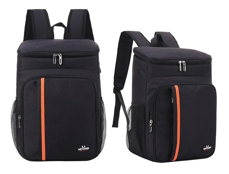 Mochila Térmica Cooler Capacidade 18L Impermeável Portátil Quente Frio (Preto)