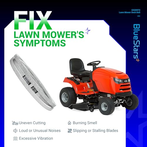 Image of BlueStars GX20072 GY20570 Lawn Mower Deck Belt | Aramid Cord | 104in x 1 /2 | Deck Belt for 42 inch John Deere Deck LA100 LA105 LA110 LA120 LA125 LA135 D130 D105 D110 S100 E100 Mowers