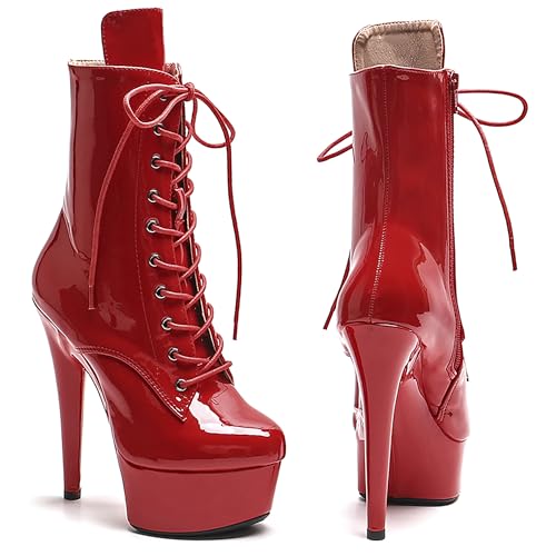 WUXIN H&P 6 in Pole Dance Boot Shoes For Women,Exotic Stiletto Shoes Platform,Stiletto Platform Pole Dancing Ankle Boots Heels2