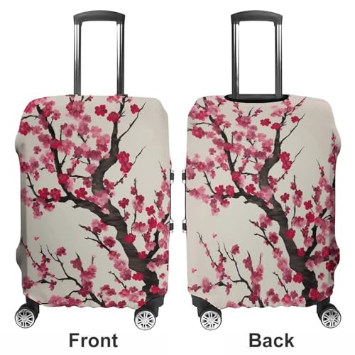 Blooming Cherry Tree Luggage Cover, Elastic Luggage Protector Fits 19-32in Suitcases, Washable & Anti-Scratch Suitcase Cover for Men Women XL3