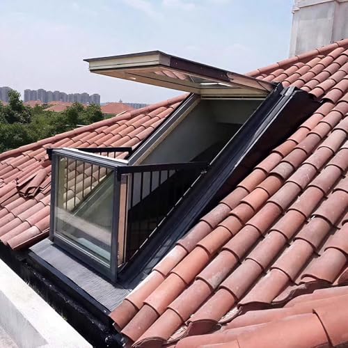 Lucernario lucernario – Portello in lega di alluminio 60 x 100 cm (23,6 x 39,4 in) per capannone, cantina, veranda e soffitta all'aperto – illumina gli spazi e migliora l'uscita