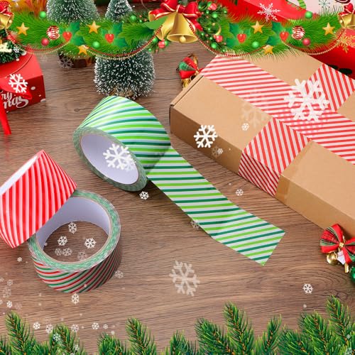 Image of Ctosree 3 Rolls Packaging Tape 50 Yard x 2 Inch Decorative Printed Duct Wrapping Tape for DIY Crafts Scrapbooking Crafting Boxes Decorations (Stripe)