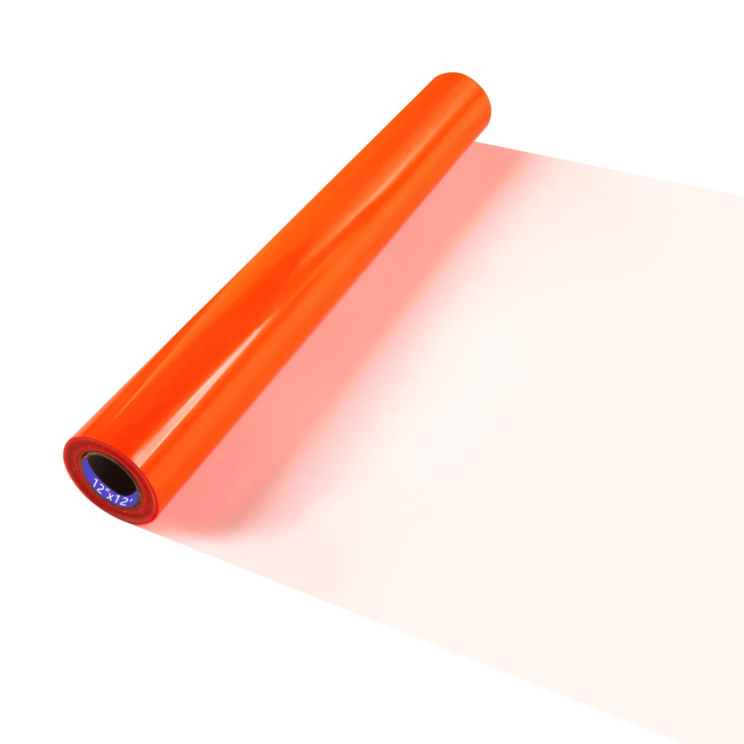 Neon Orange HTV Iron on Vinyl 12Inch by 12ft Roll HTV Heat Transfer Vinyl for T-Shirt HTV Vinyl Rolls for All Cutter Machine - Easy to Cut &amp; Weed for Heat Vinyl Design (Neon Orange, 12ft)