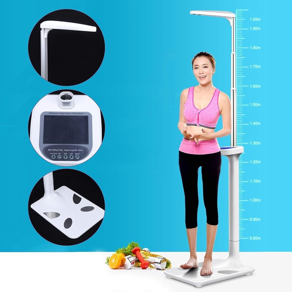 Analizzatore ultrasonico della composizione corporea, misura il BMI e l'indice di obesità dell'altezza, ideale per strutture mediche e scuole