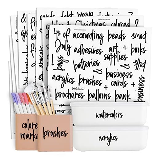 25+ Creative Craft Organization Ideas You’ll Love 6 Talented Kitchen 212 Office and Craft Labels, Preprinted Water Resistant Stickers for School Classroom and Home Organization