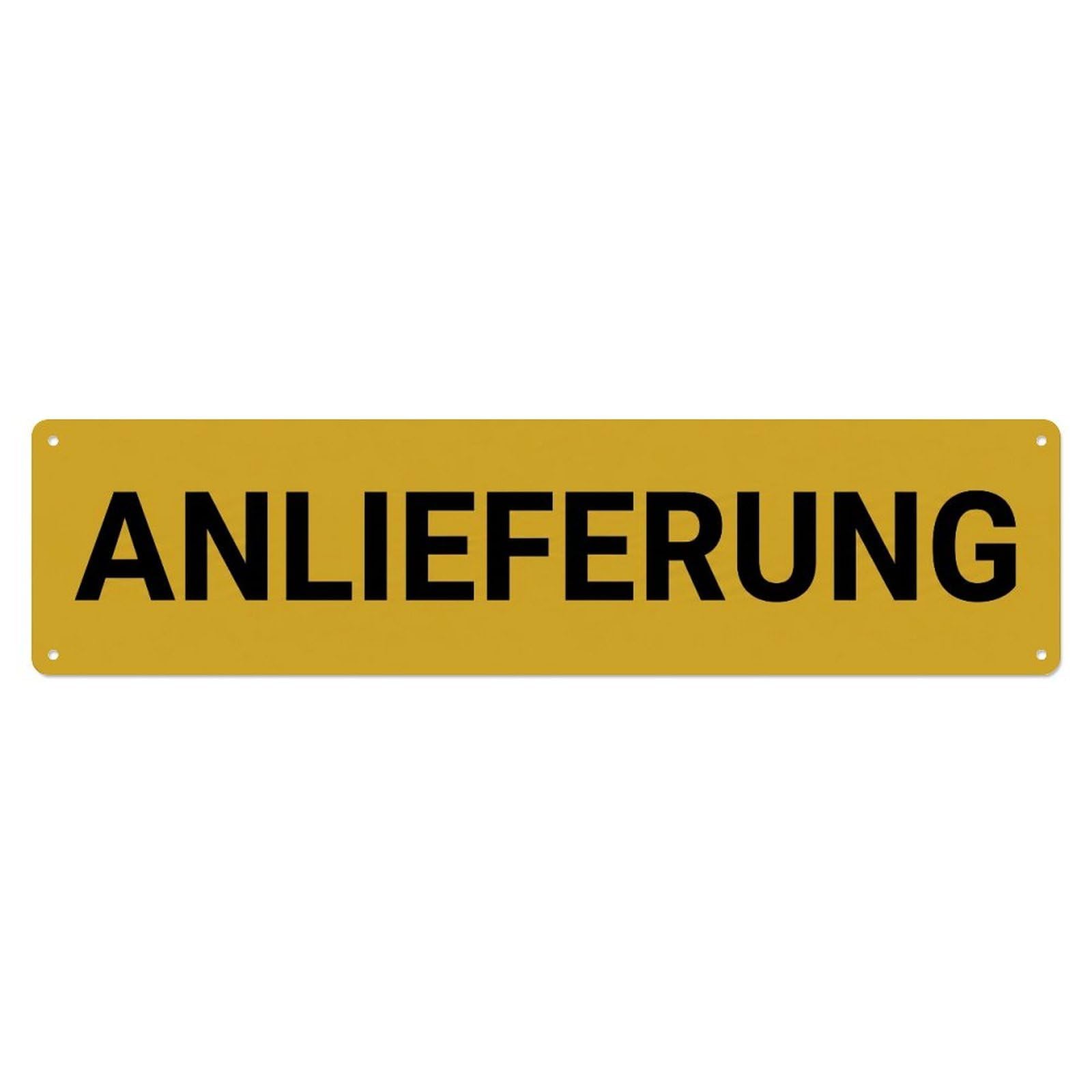 Metal Tin Sign Anlieferung Delivery Entrance Zone