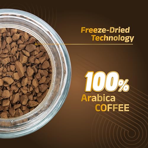 Image of CAFFIA Original Classic 100% Arabica Instant Coffee | Freeze Dried Coffee Powder - 50g | Make Cafe Style Hot or Cold Coffee, Black Coffee, Cappuccino, Latte at Home | Rich & Smooth Taste