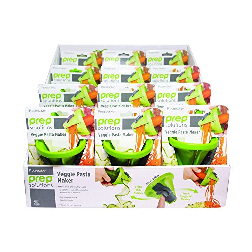 Peeler Espiral com Corte Apontador e Julienne Progressive Verde/Cinza Plástico / Metal