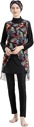 Motief Kracht Full Body Coverd Strand Zonnebrandcrème Badpak Plus Size Burkini M