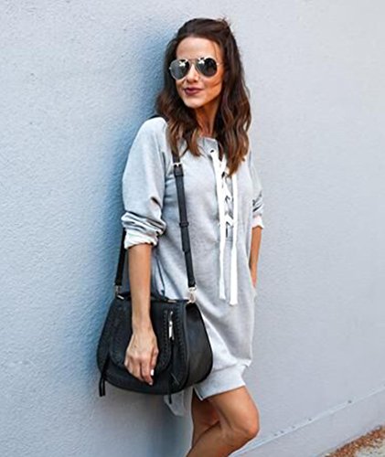 Sentao Donna Autunno Casual Maniche Lunghe Felpa