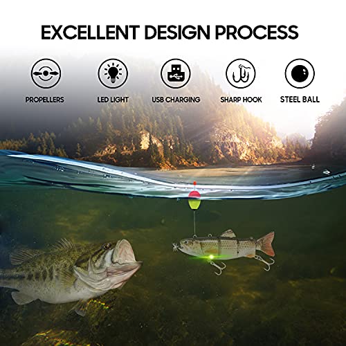 image for watalure Robotic Swimming Fishing Electric Lures 5.12
