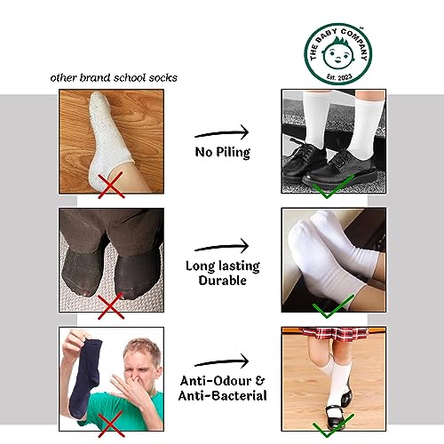 Image of Kids Unisex Cotton School Socks (Calf /Full Length)