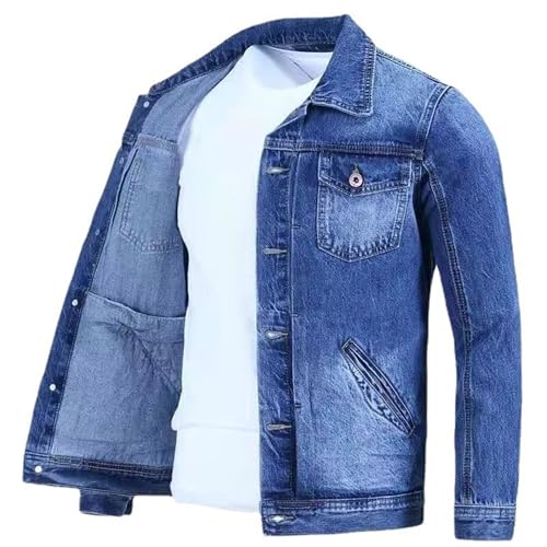 Chaqueta vaquera clásica para hombre azul oscuro miniatura 7