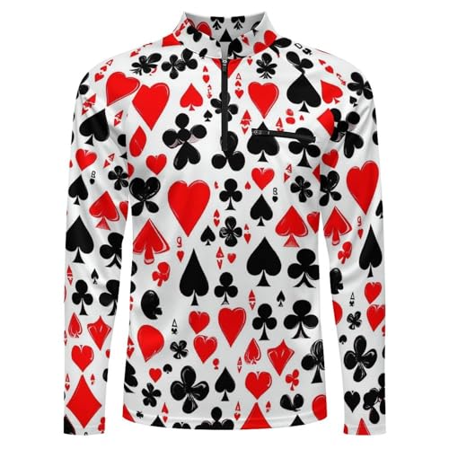 Playing Cards Symbol Men's Sun Protection Shirts UV SPF UPF 50+ Long Sleeve Rash Guard Lightweight4
