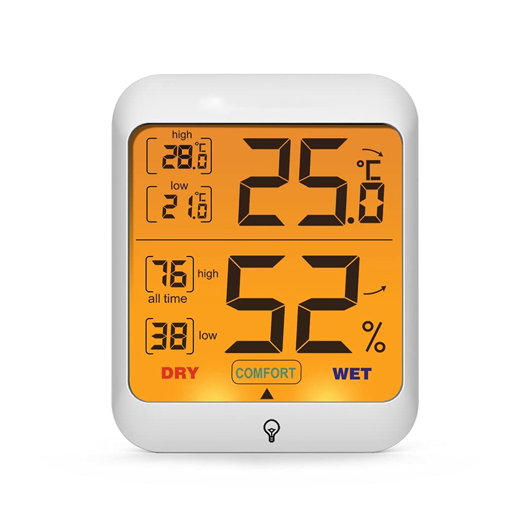Digital Thermometer Hygrometer Backlight Indoor Room Thermometer Temperature and Humidity Monitor Weather Station