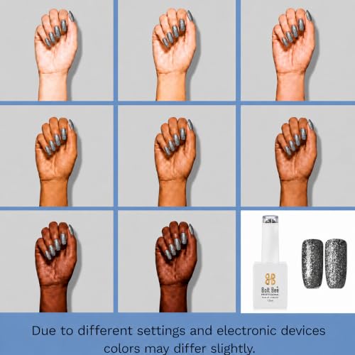 Image of BOLT BEE 15ML Gel Nail Polish 1Pc Clear Pink Glitter Nail Polish Soak Off UV LED Nail Gel Polish Nail Art Starter Manicure Salon DIY at Home, 0.5 OZ (1) (79)