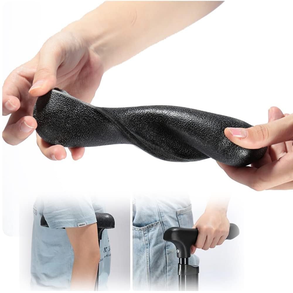 FLYUFO Muletas De Antebrazo Plegables Portátiles para Adultos, Muletas Ortopédicas Regulables En Altura, Muletas de Codo de Aluminio para Personas Mayores discapacitadas 1 PCS