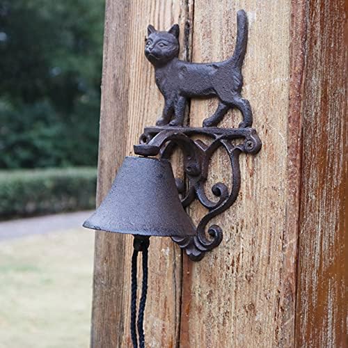Country Retro Cast Iron Wrought Iron Doorbell Wall Bell Hand-cranked Door Bell Outdoor Courtyard Garden Kitten Doorbell