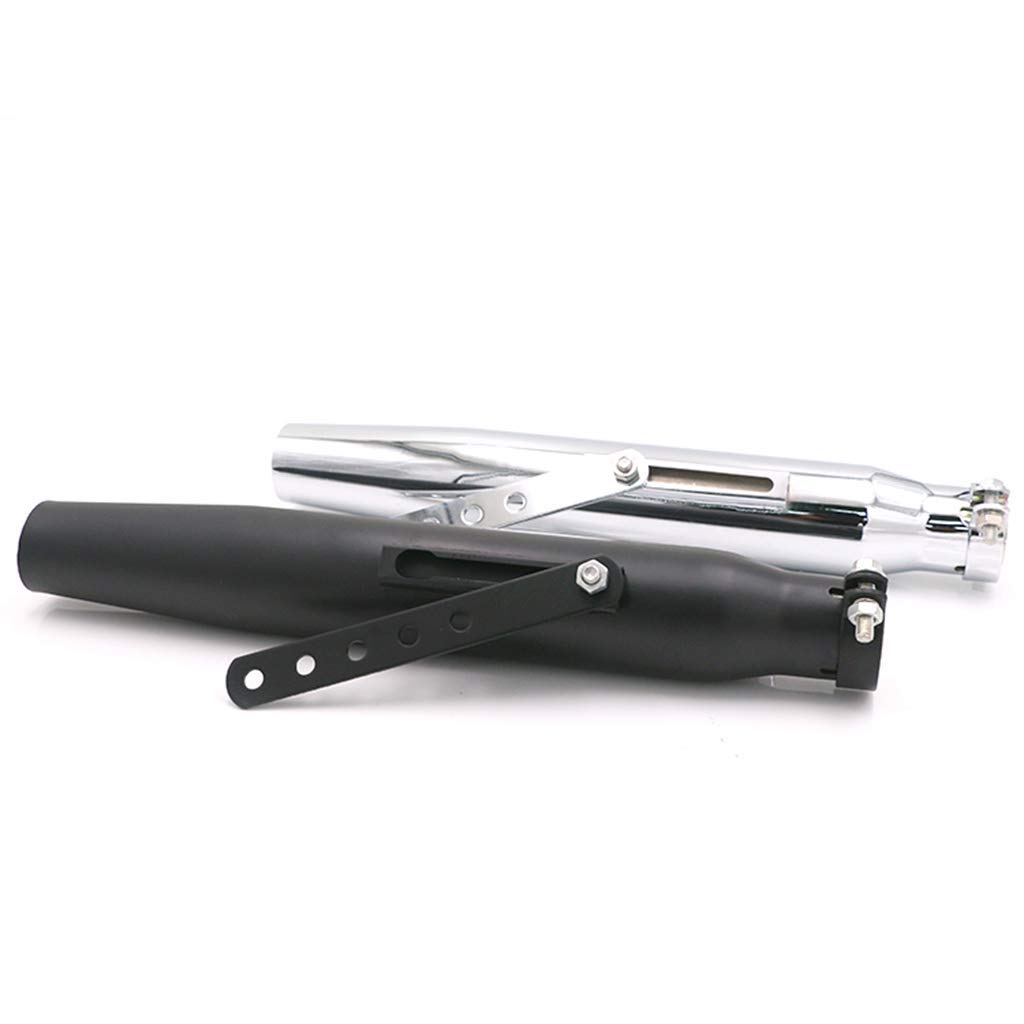 Motorrad Auspuff Schalldämpfer Auspuffrohr für Honda CG EN125 XL883 1200 (Silber)