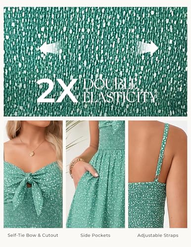 Image of GRACE KARIN Womens Maxi Floral Sundresses Summer Beach Boho Dress Spaghetti Strap Dresses Casual Fashion Clothes with Pockets