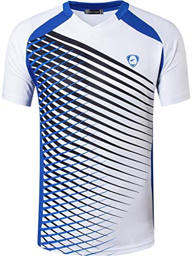 jeansian Hombres Deportes Wicking Quick Dry Respirable Corriente Training tee T-Shirt Sport...