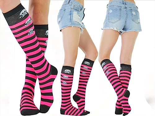 Image of ToBeInStyle Women's Colorful Patterned Design Knee High Socks