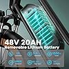 EUYBIKE Electric Bike for Adults, 20"x 4" Fat Tire 35MPH Ebike, 1450W Peak Commute Bike with 48V 20AH Removable 960WH Battery, 80 Miles Max Range Dual Disc Brake Electric Bicycle Black #2