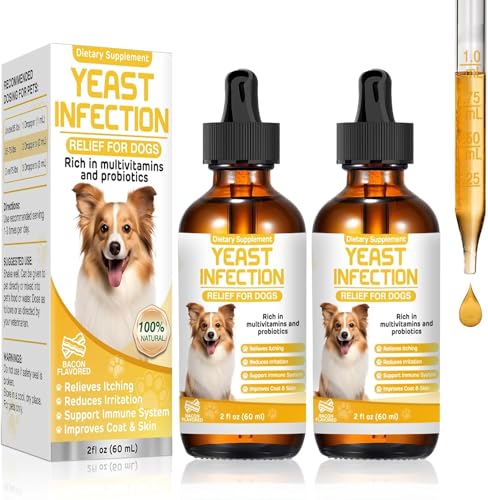 Yeast Infection Treatment for Dogs,Dog Ear Infection Treatment,Itchy Ear,Skin&Allergy Symptoms...