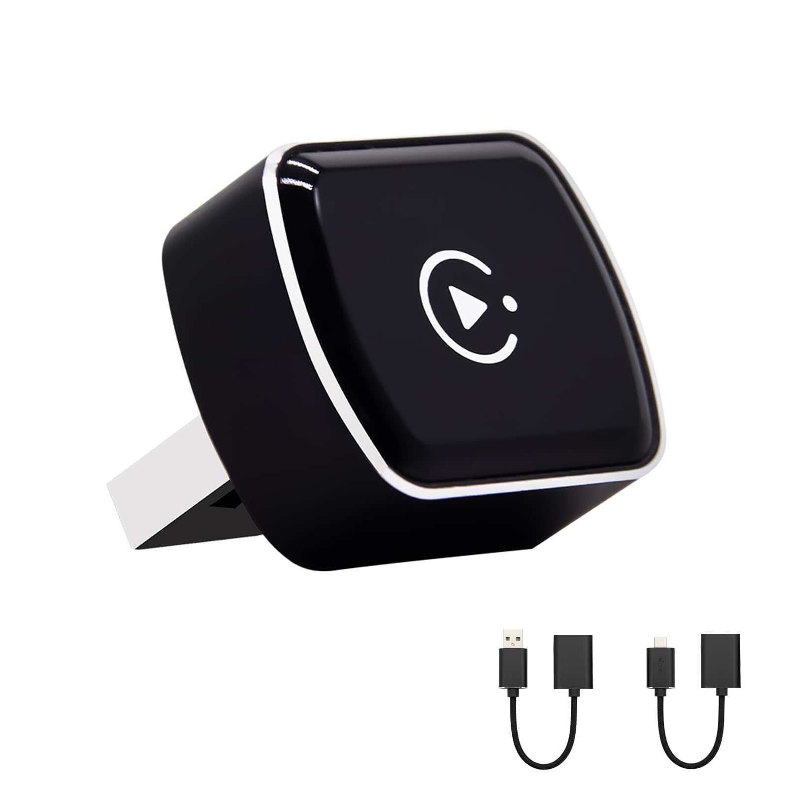 Adaptateur CarPlay & Android Auto Sans Fil - WiFi 6 & Bluetooth 5.4 - Connexion Ultra-Stable en 10s - Latence Minimale - Plug & Play pour Véhicules 2016+