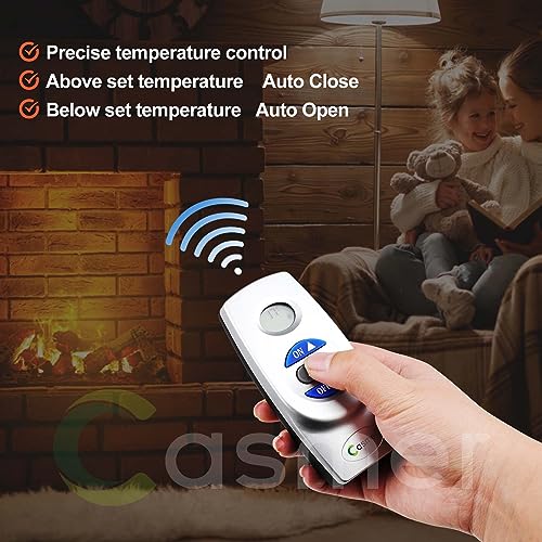 Casmer 001 Fireplace Remote Control Kit Rcst,For Ambient Majestic Vermont-Castings Monessen Skytech Ect Fireplaces Stoves,Millivolt Thermostatic Gas Propane Lpg Valve,Temp Control 5 Yr-Gntee thumb #3