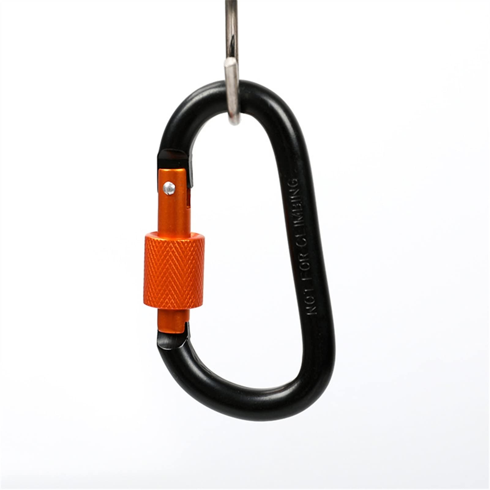Karabińczyk, Karabinek Wspinaczka Podróże Kemping Sprzęt Stop Aluminium Survival Piesze wycieczki Zapięcie Klips Plecak Klamra Brelok(Hd911black Orange)